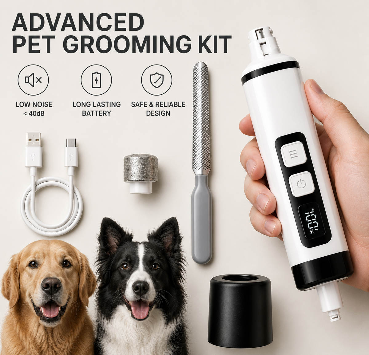 PawGuard Pro Nail Grinder & Safety Clipper Set