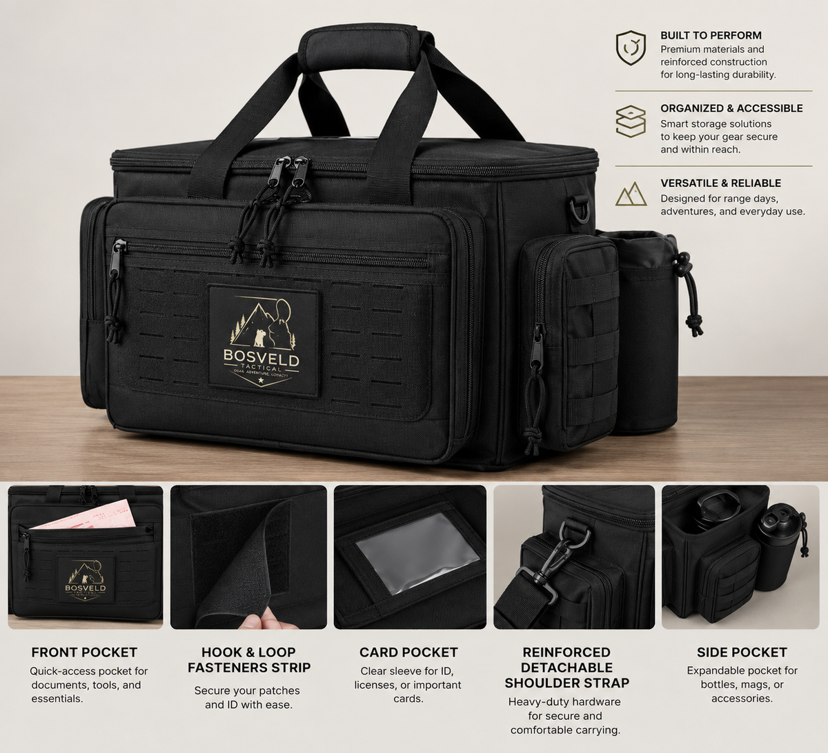 RangeCommander XS – Tactical 12-Pistol Range Bag