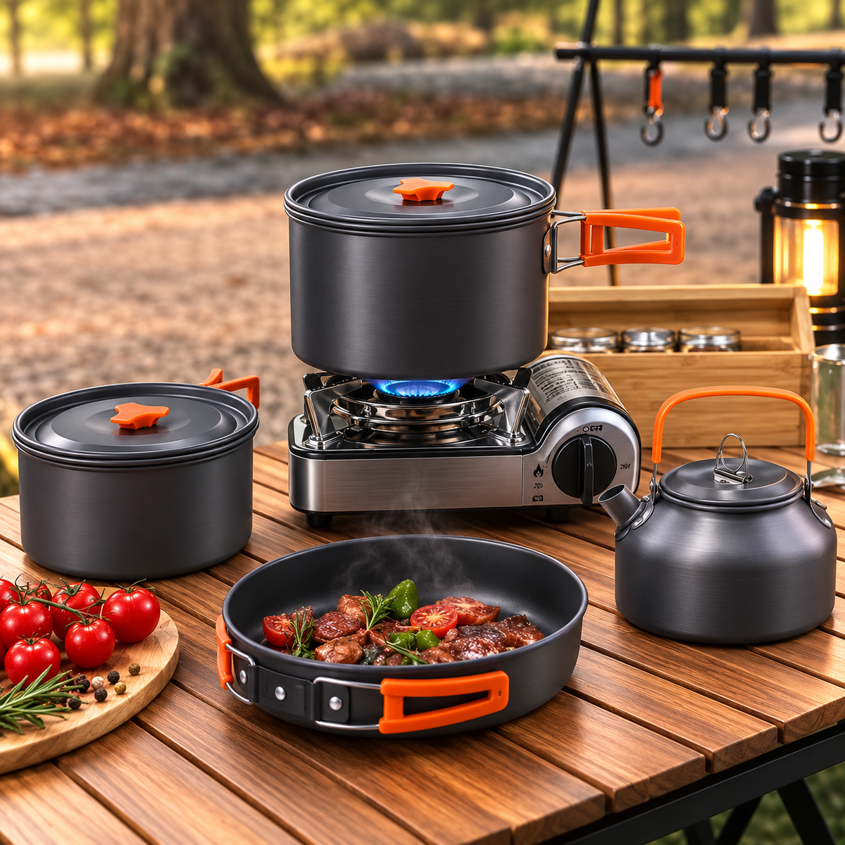 BraaiPack Portable Cookware Set – 3-Piece | Pot, Frying Pan & Kettle