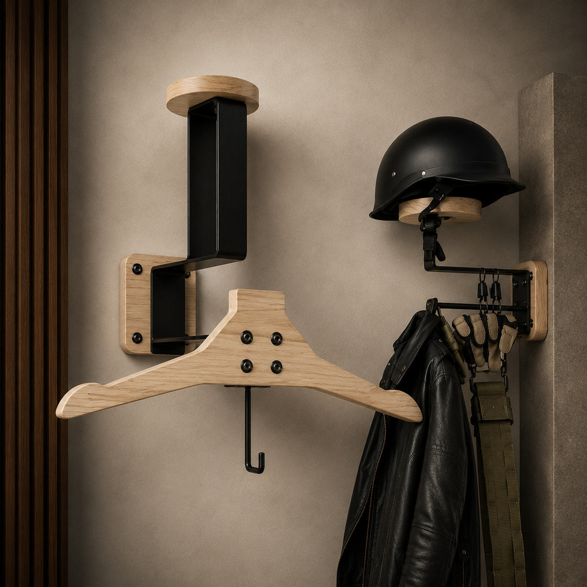 Tactical Helmet & Vest Wall Rack